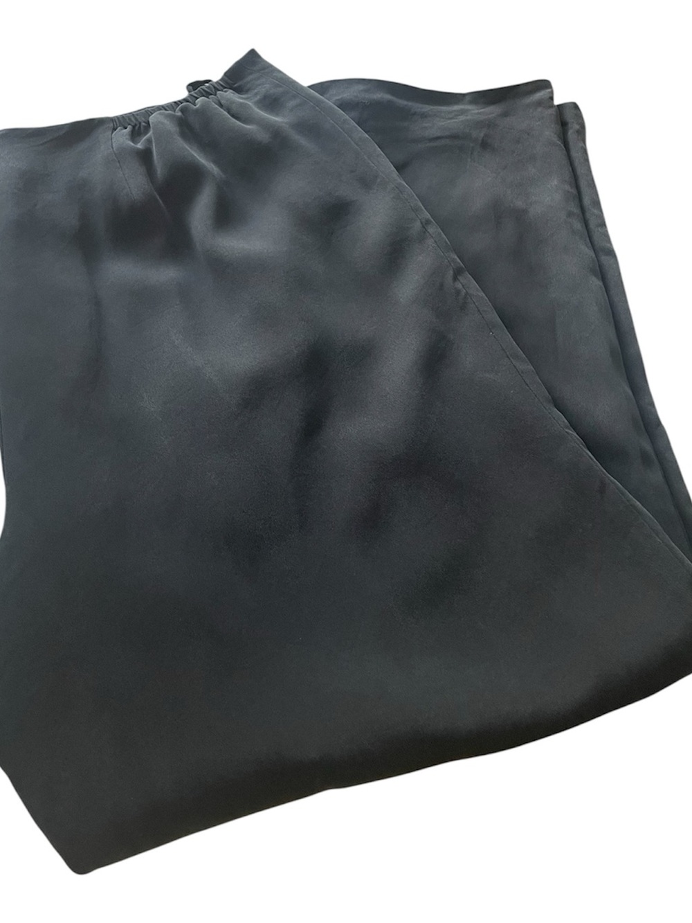 Due Per Due Black 100% Silk Women’s Plus Size Pants